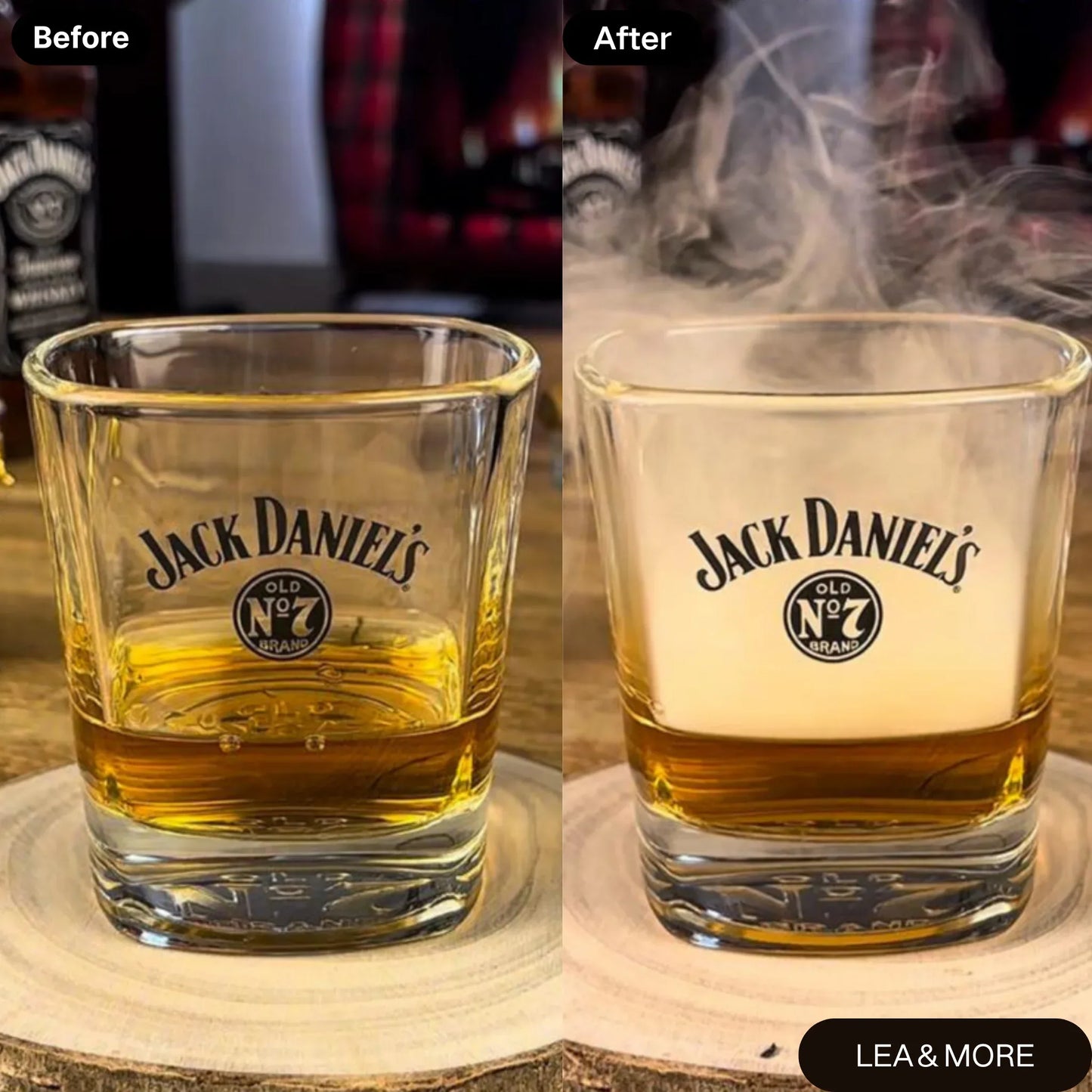 Whiskey Smoked Cocktail Made with LEA&MORE Oak Cask Solo Smoker