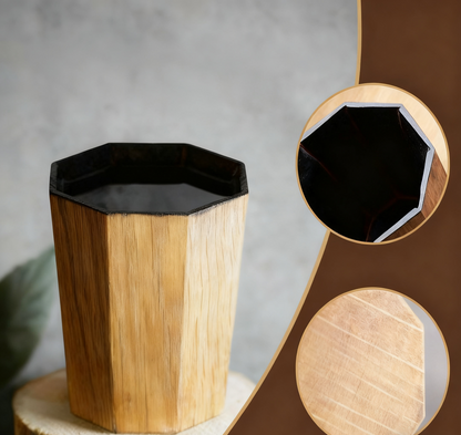 Crafted Wood Cup-set of 2