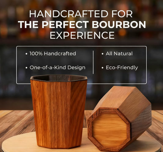 Crafted Wood Cup-set of 2