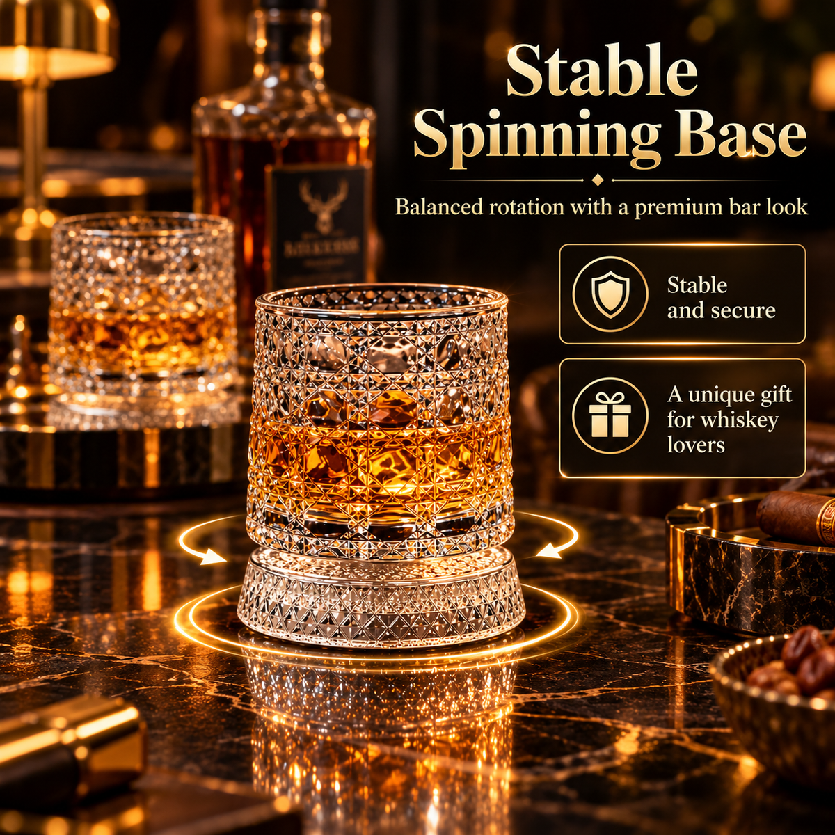 LEA&MORE Revolve Whiskey Glass Set