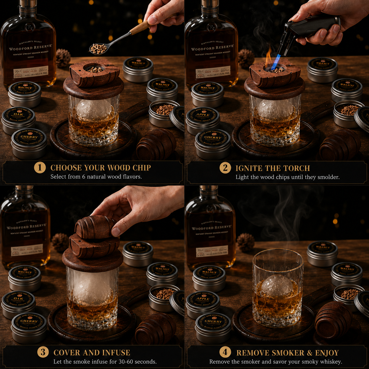 LEA&MORE Whiskey Smoker Gift Set