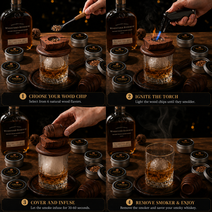 LEA&MORE Whiskey Smoker Gift Set