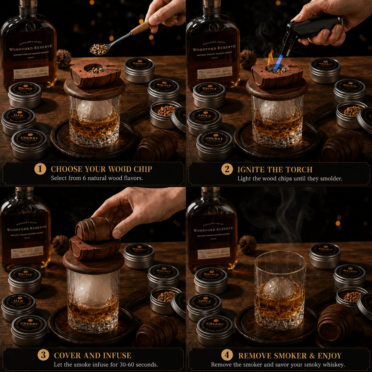 LEA&MORE Whiskey Smoker Gift Set