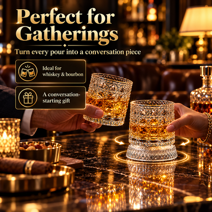 LEA&MORE Revolve Whiskey Glass Set